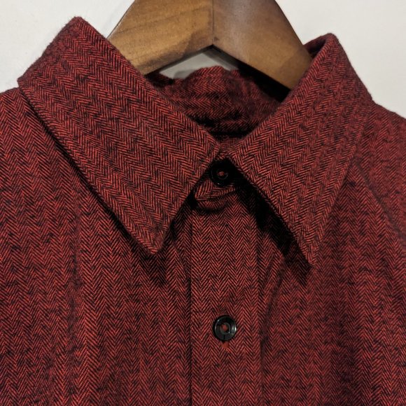 RAISED BY WOLVES - Two-length thick cotton red shirt - Picture 2 of 7